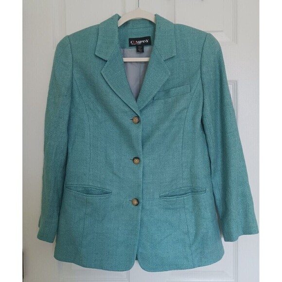Vintage Company Ellen Tracy Silk Blazer Jacket Button Front Mint Size 4P - Picture 1 of 7